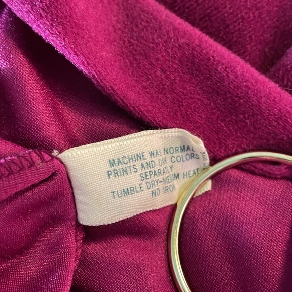 Vanity Fair Vintage Pinkish Purple House Coat Robe‎ with Pockets Zip Up - Picture 5 of 6